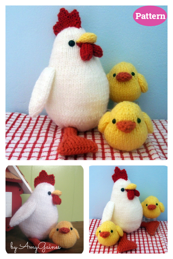 Chicken and Chicks Knitting Pattern