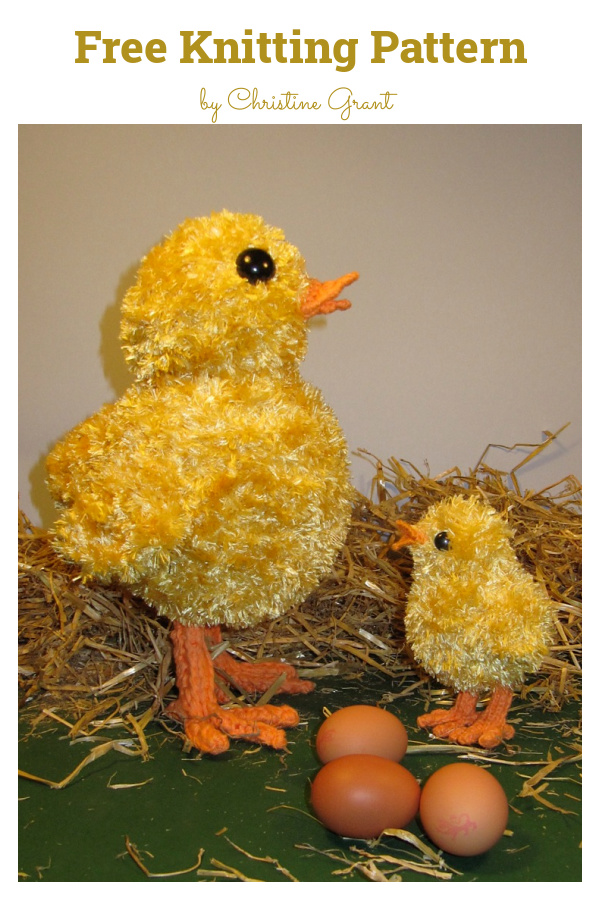 Easter Big Chick Little Chick Free Knitting Pattern 