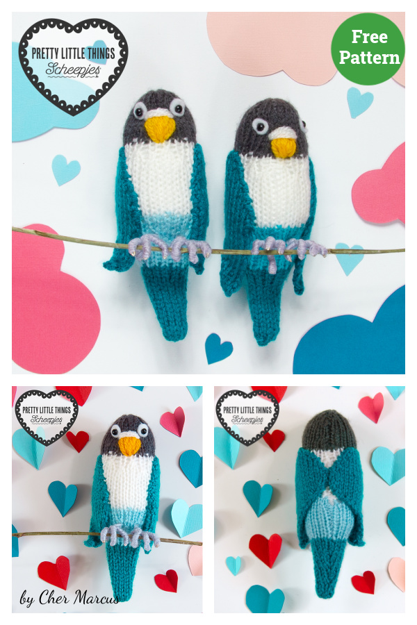 Lovebirds Free Knitting Pattern