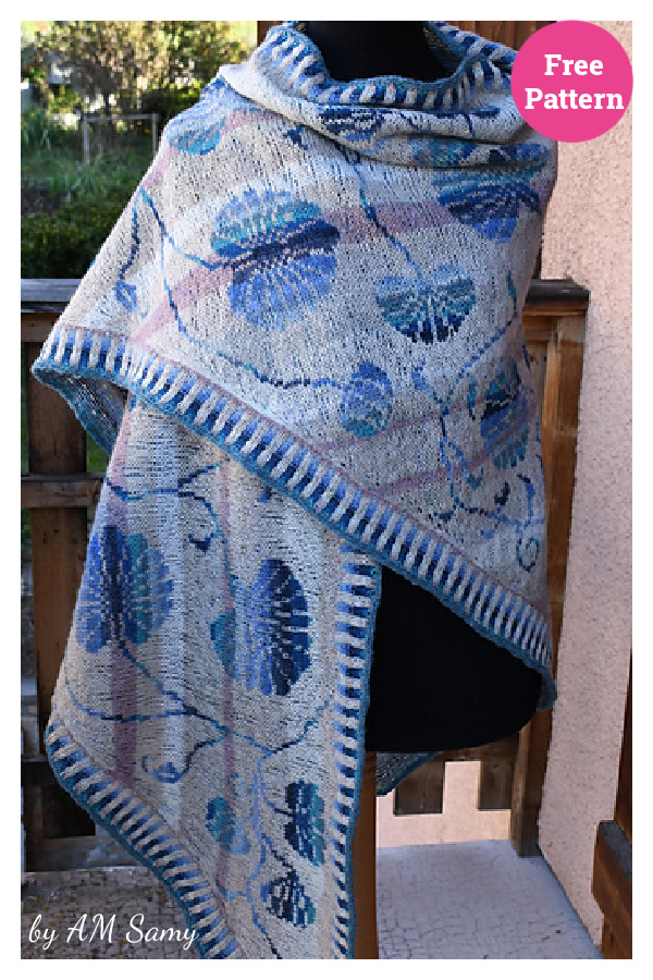Chevrefeuille Triangle Shawl Free Knitting Pattern 