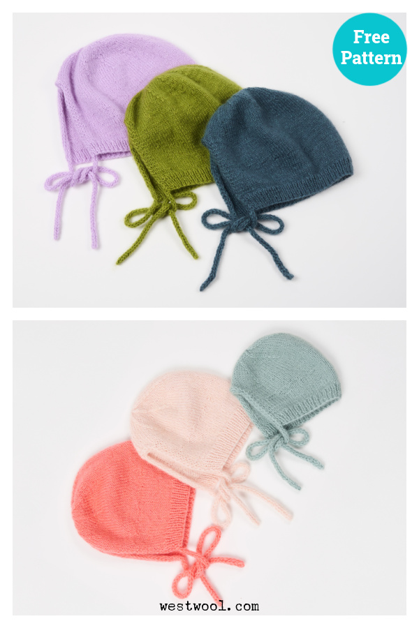 Snow Pop Bonnet Free Knitting Pattern