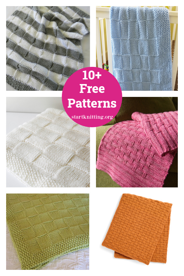 10+ Basketweave Baby Blanket Free Knitting Patterns 
