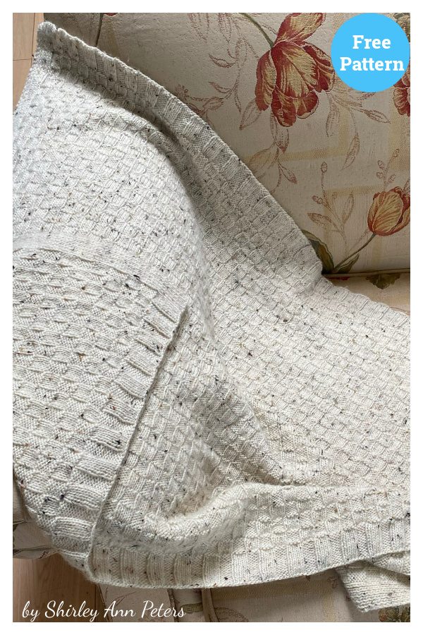 Baby Blanket in Basket Weave Free Knitting Pattern
