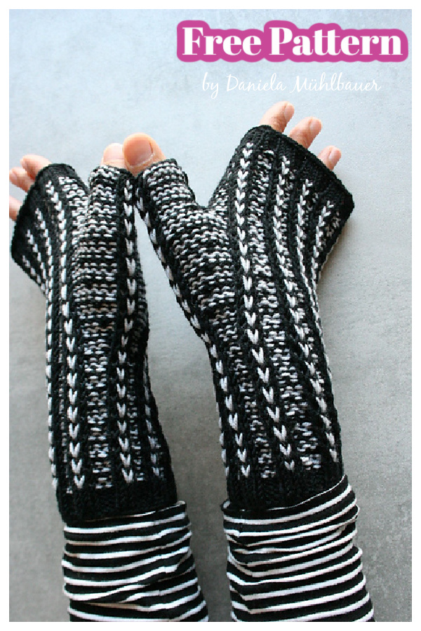 Rhia Fingerless Mitts Free Knitting Pattern
