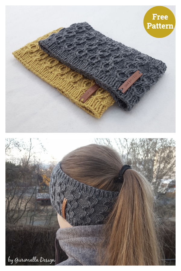 Headband Links Free Knitting Pattern