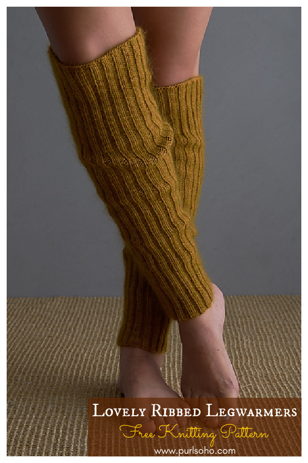 Lovely Ribbed Legwarmers Free Knitting Pattern