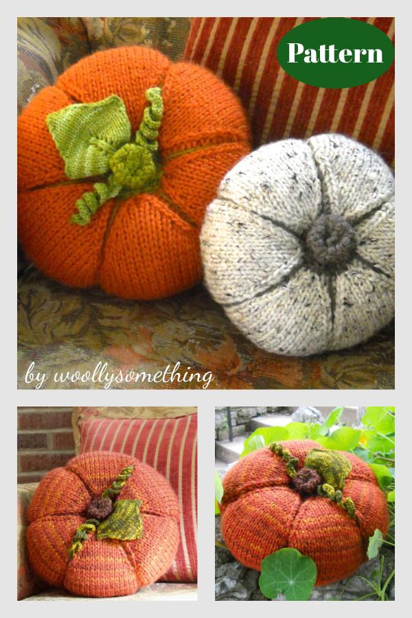 Pumpkin Pillow Knitting Pattern