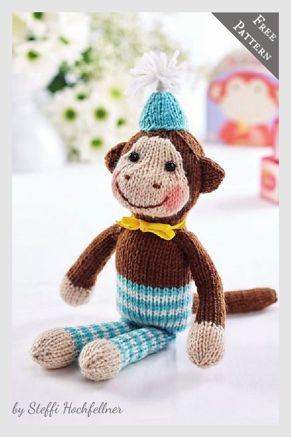 Chester the Monkey Amigurumi Free Knitting Pattern