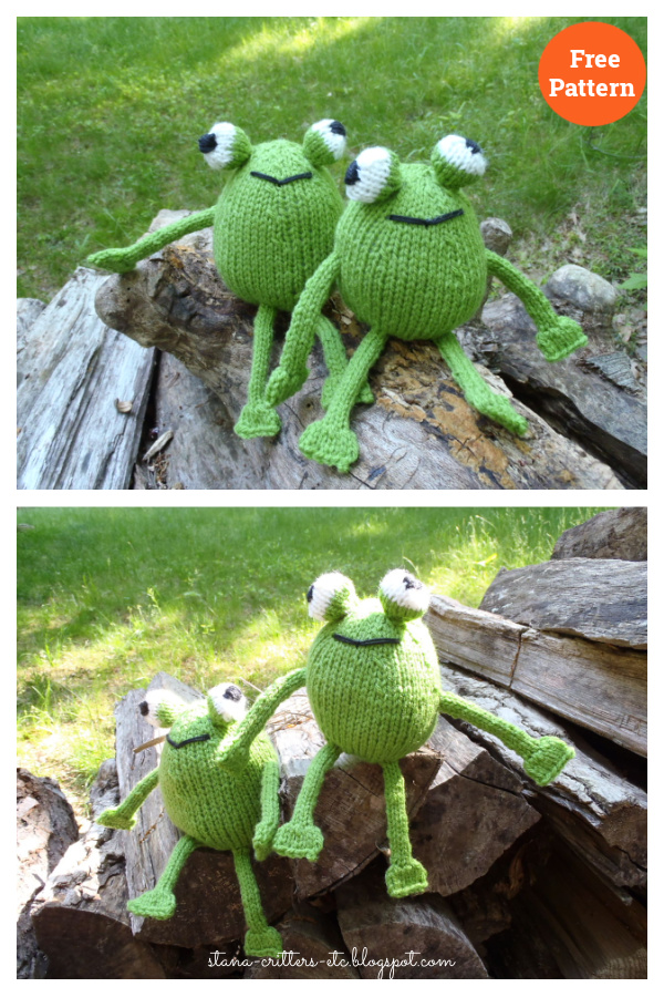 The Frog Twins Free Knitting Pattern