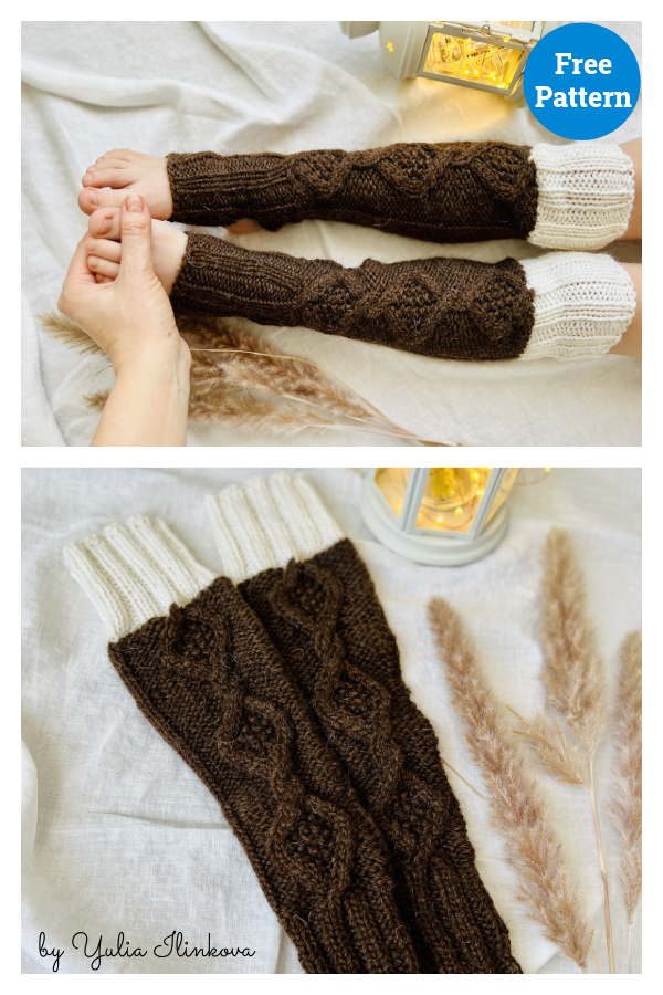 Kids Aran Leg Warmers Free Knitting Pattern