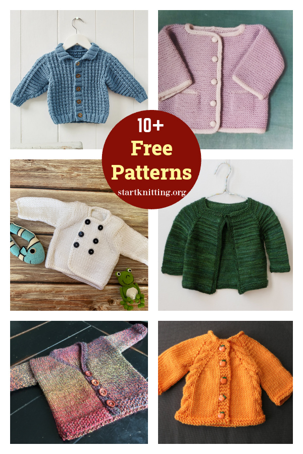 10+ Baby Cardigan Free Knitting Patterns 