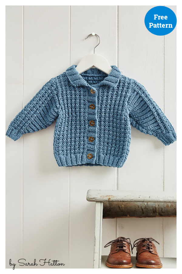 Baby cardigan Free Knitting Pattern 