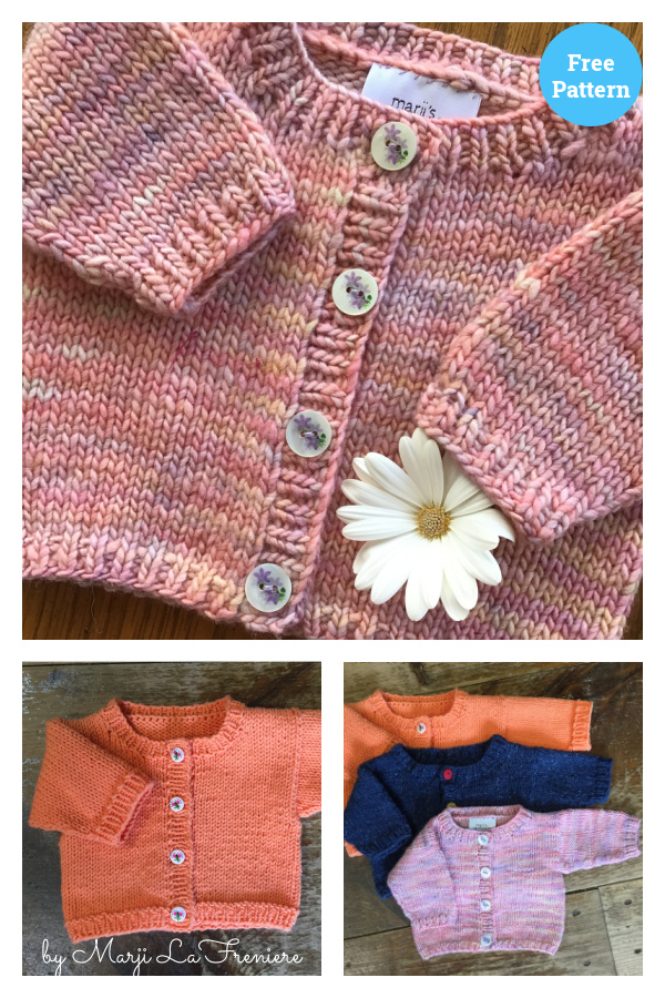 New Baby Cardigan Free Knitting Pattern