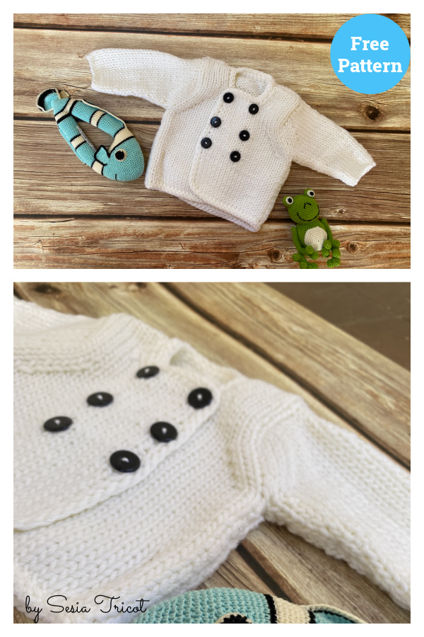 Olaf Baby Jacket Free Knitting Pattern