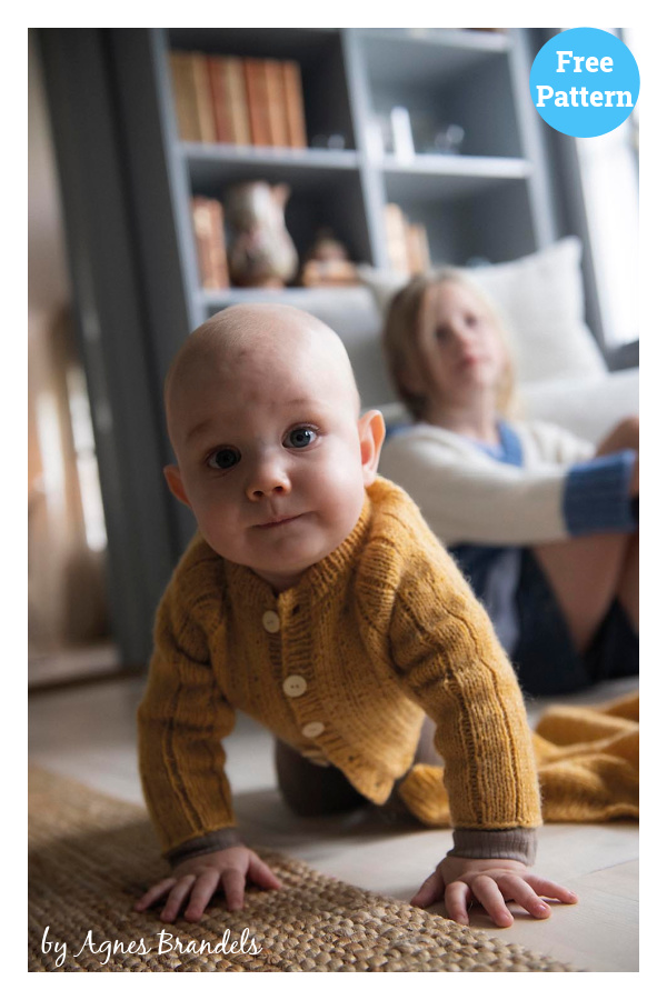 Skara Baby Cardigan Free Knitting Pattern