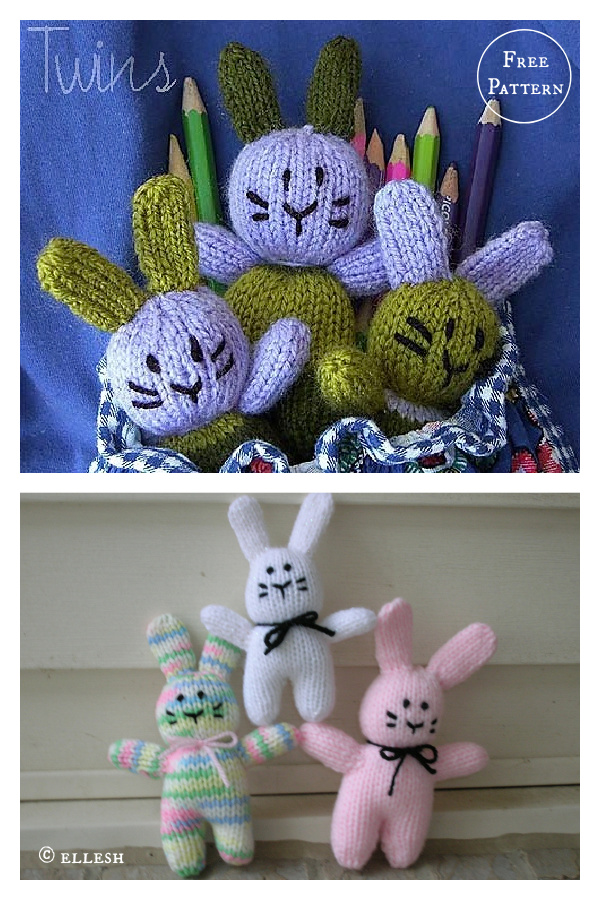 Amigurumi Pocket Bunny Free Knitting Pattern