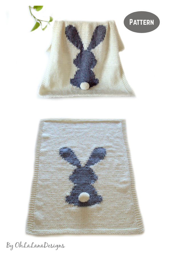 Bunny Baby Blanket Knitting Pattern