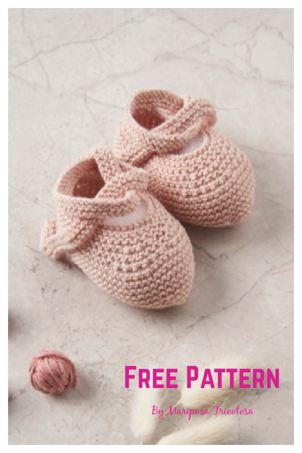 Sweet Pink Baby Set Baby Shoes Free Knitting Pattern