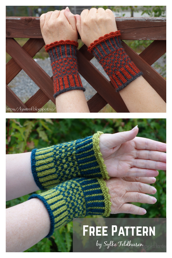Ida Wrist Cuffs Free Knitting Pattern