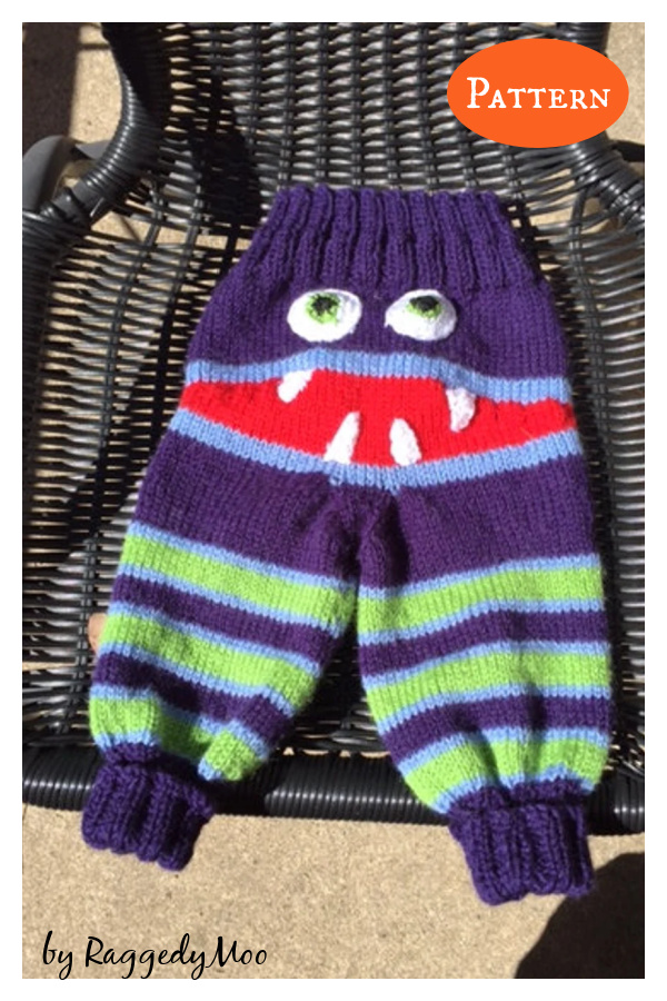 Toddlers Monster Pants Knitting Pattern