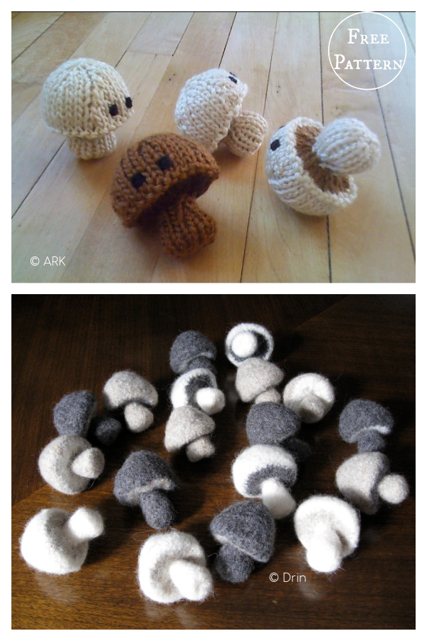 Mushroom Free Knitting Pattern