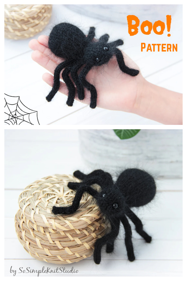 Halloween Spider Knitting Pattern