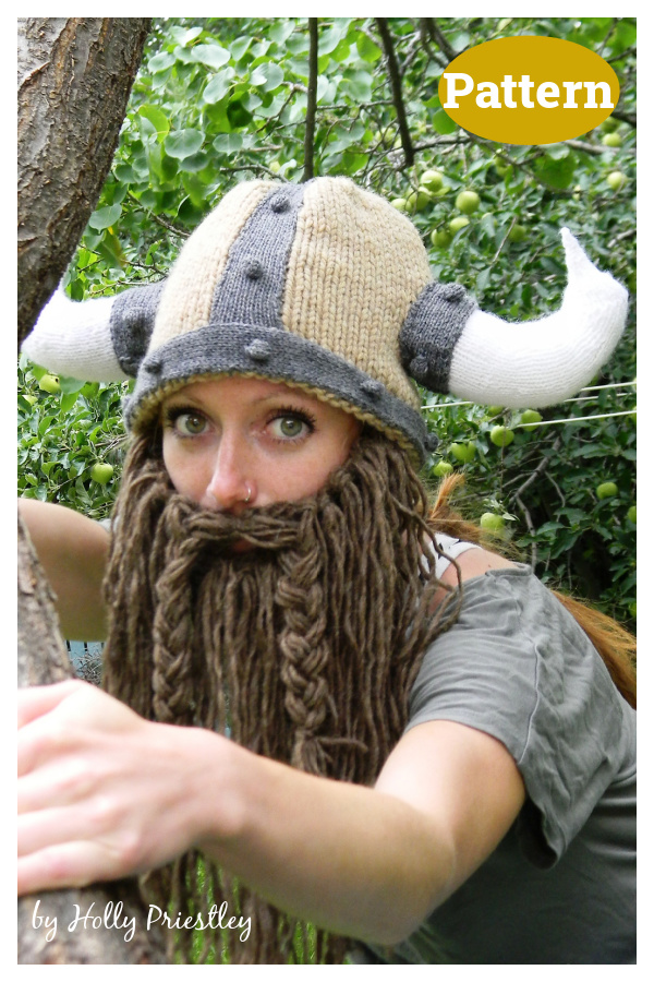 Bearded Viking Helmet Knitting Pattern