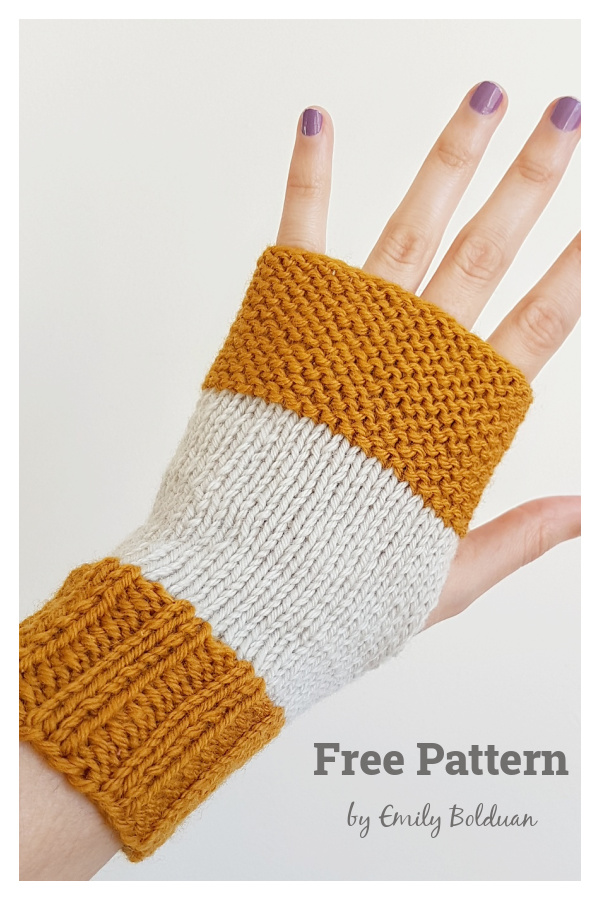 Super Simple Handwarmers Free Knitting Pattern