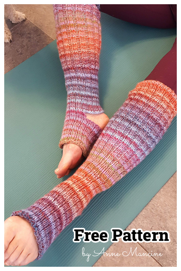 Yoga Sock and Leg Warmer Free Knitting Pattern