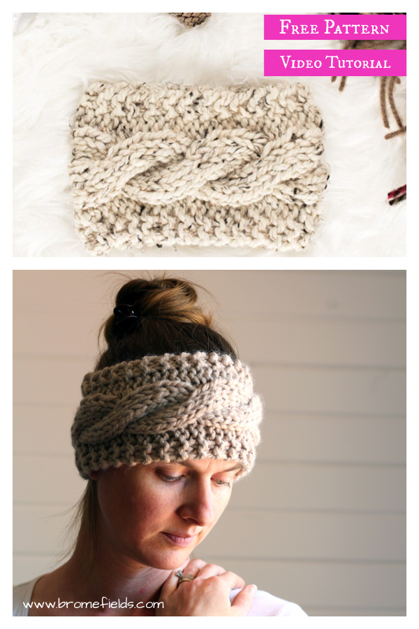 FREE Friendship Cable Headband Knitting Pattern Video Tutorial