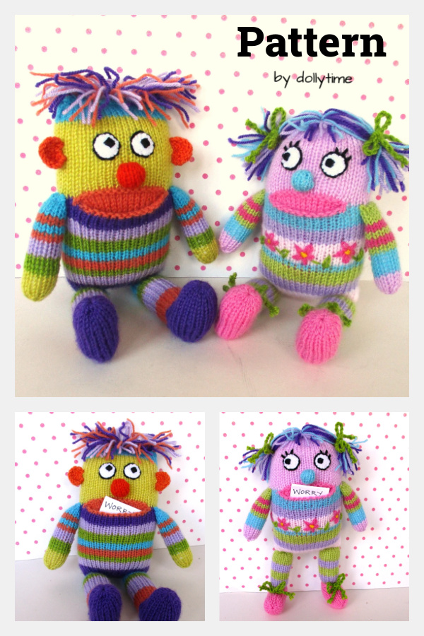 Little Worry Monsters Toy Knitting Pattern