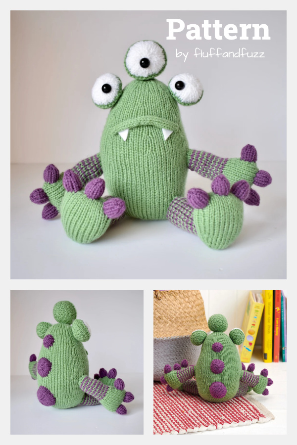 Mr Monster Toy Knitting Pattern