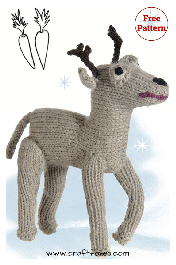 Reindeer Toy Doll Free Knitting Pattern