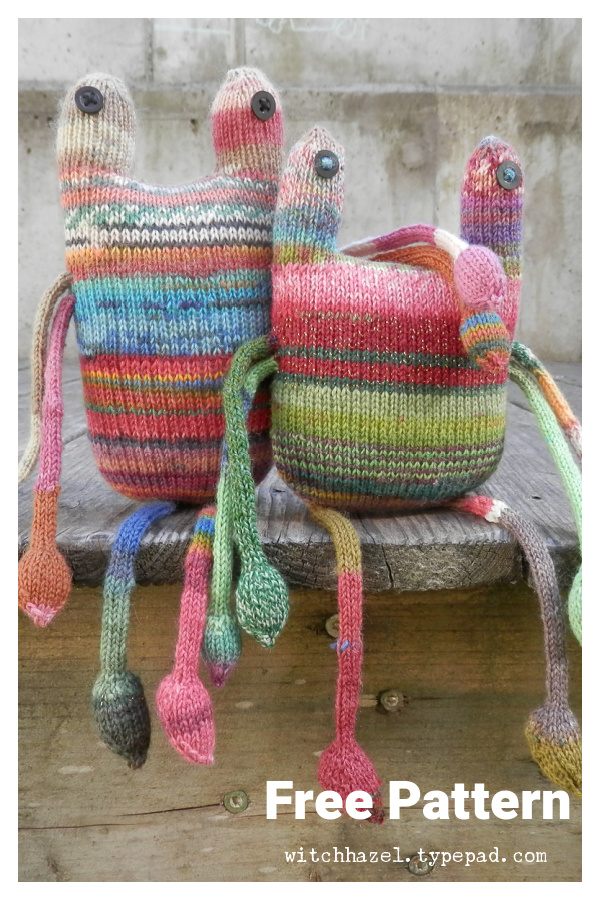 Sock Monsters Free Knitting Pattern
