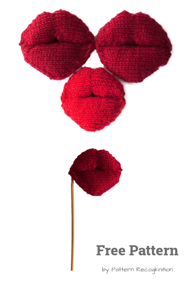 Valentine Kisses Free Knitting Pattern