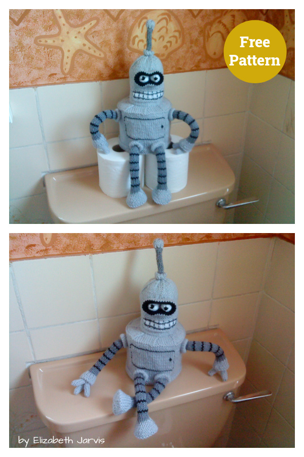 Bender Toilet Paper Roll Cover Free Knitting Pattern