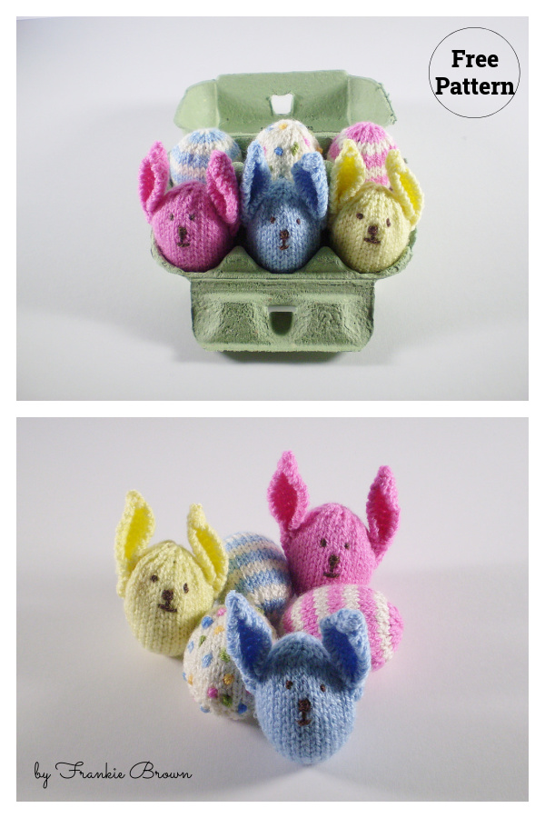 Egg Bunnies Free Knitting Pattern