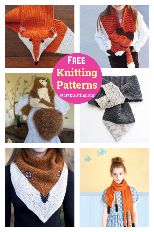 Fox Scarf Free Knitting Patterns 