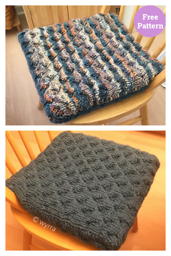 Soft Padded Chair Cushion Free Knitting Pattern