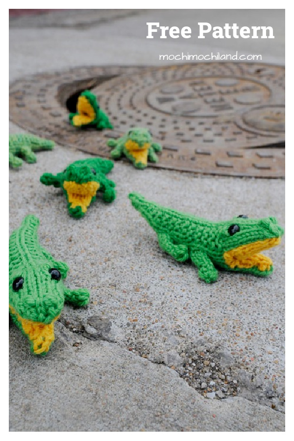 Baby Gators Free Knitting Pattern