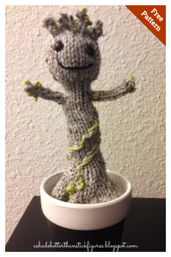 Baby Groot Free Knitting Pattern