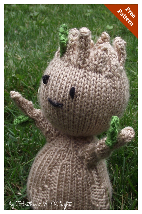 I Am Groot Free Knitting Pattern