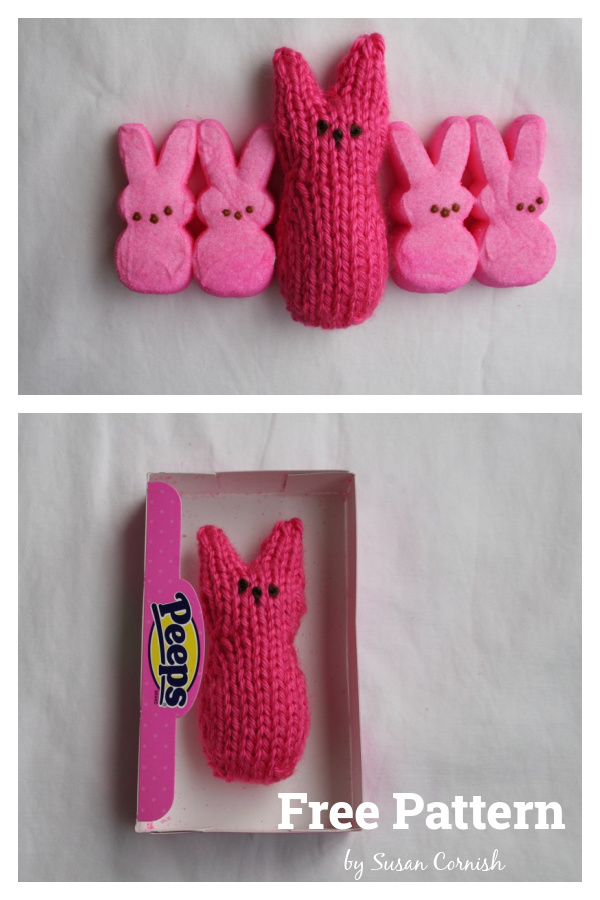 Peeps Bunny Free Knitting Pattern
