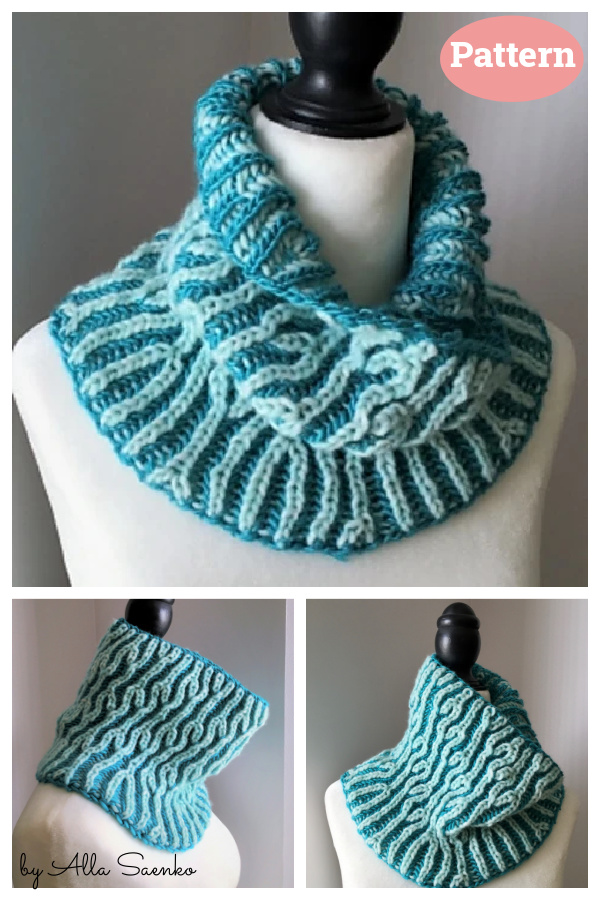 Victoria Brioche Cowl Knitting Pattern