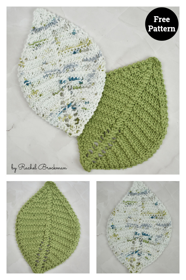Seedling Washcloths Free Knitting Pattern