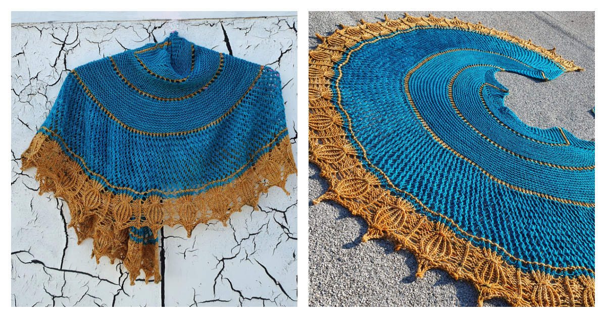 Le modèle de tricot du châle du Nil