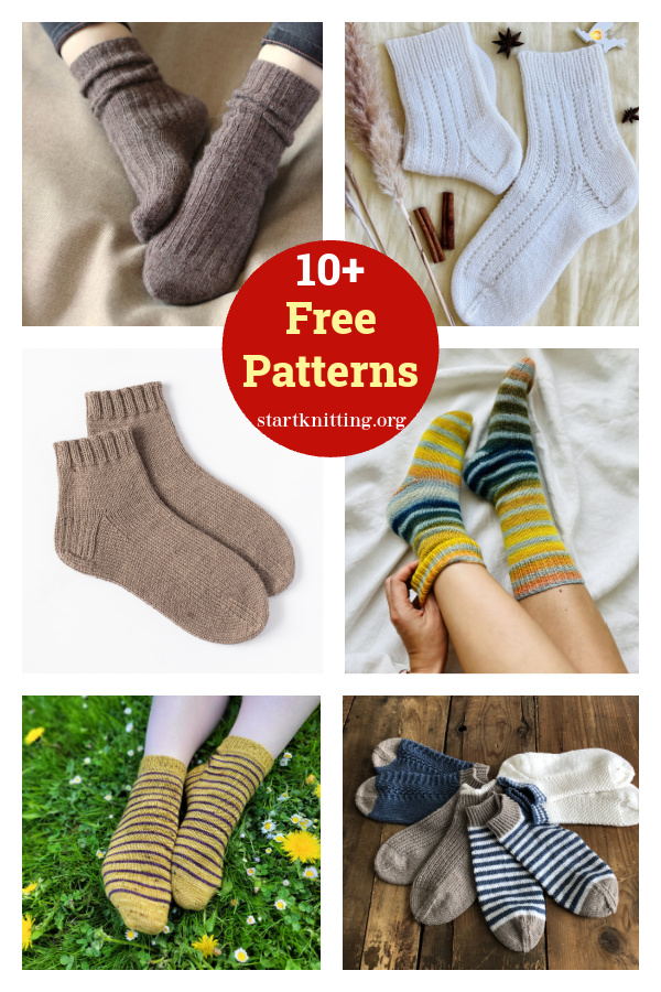 10+ Basic Socks Free Knitting Patterns