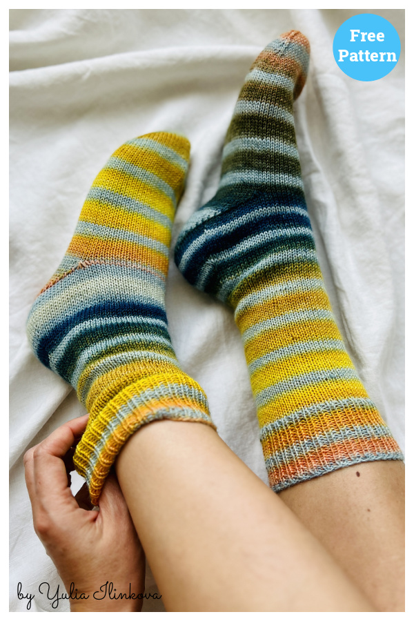 Basic Women Socks Free Knitting Pattern