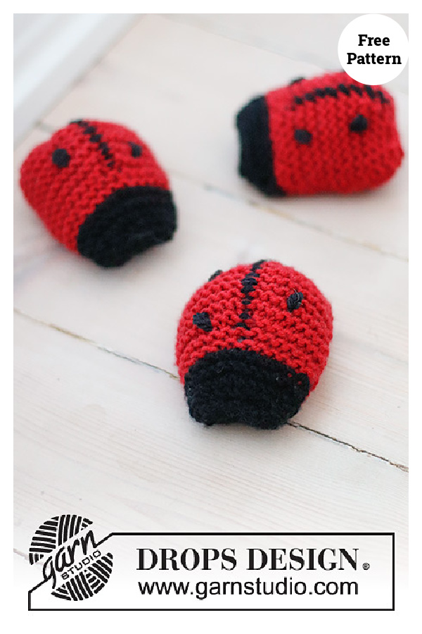 Sweet Ladybug Soft Toy Free Knitting Pattern