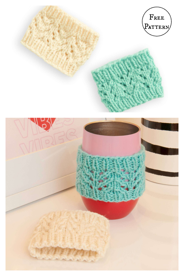 Lace Cup Holder Free Knitting Pattern